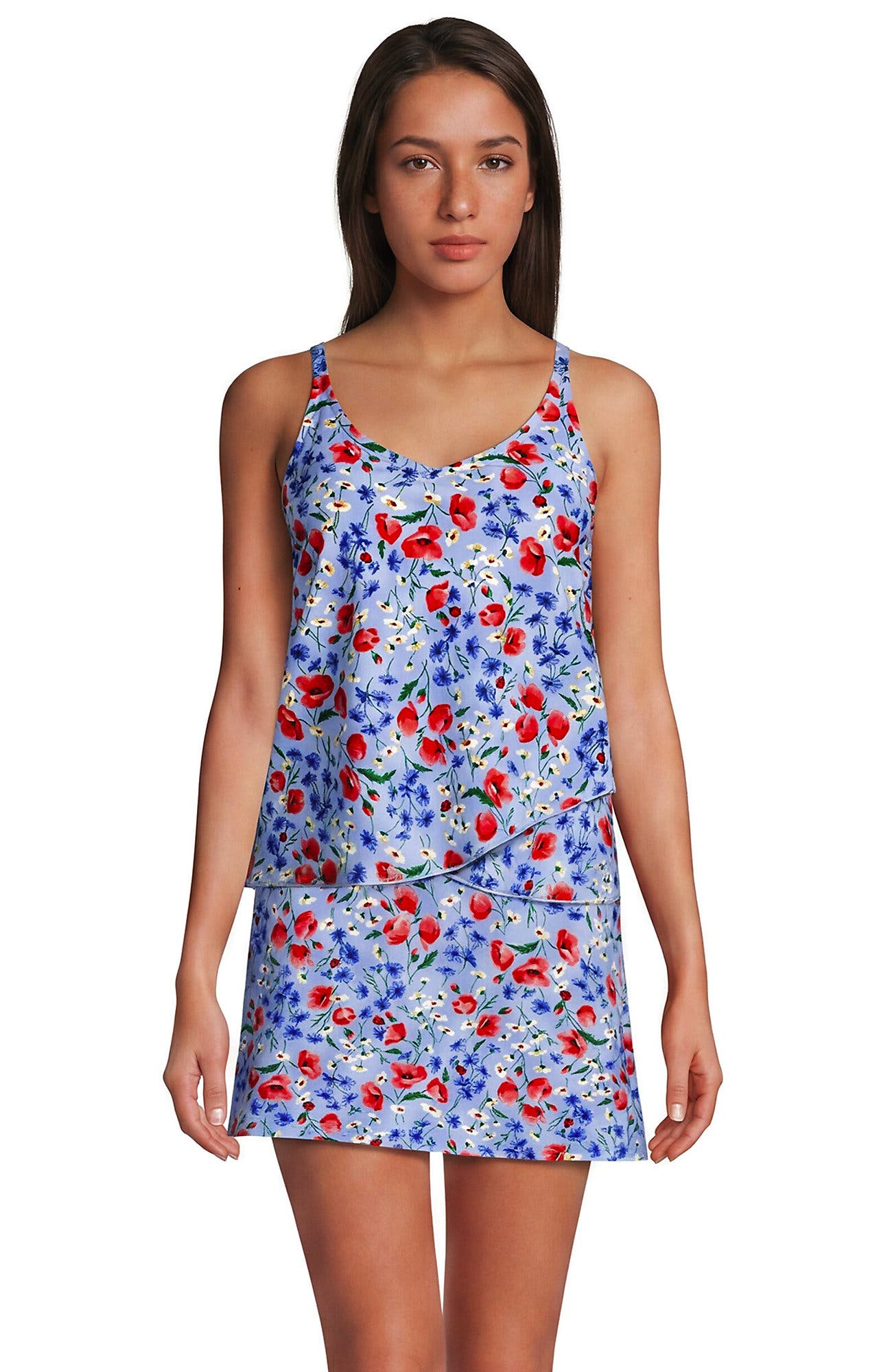 Soft Cloud Blue Poppy Floral