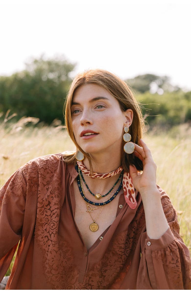 Noonday Collection Stacked Spheres Earrings, Alternate, color, Ivory