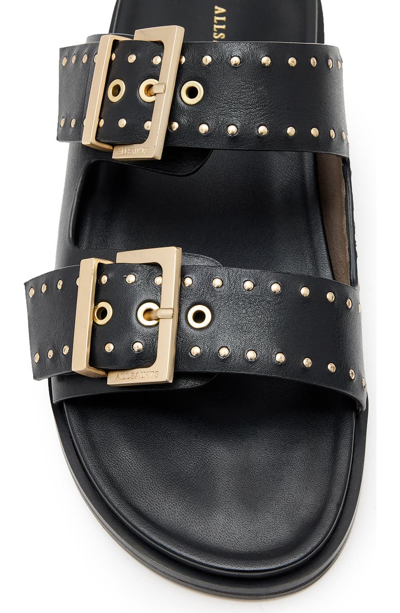 AllSaints Magda Two-Strap Stud Sandal, Alternate, color,