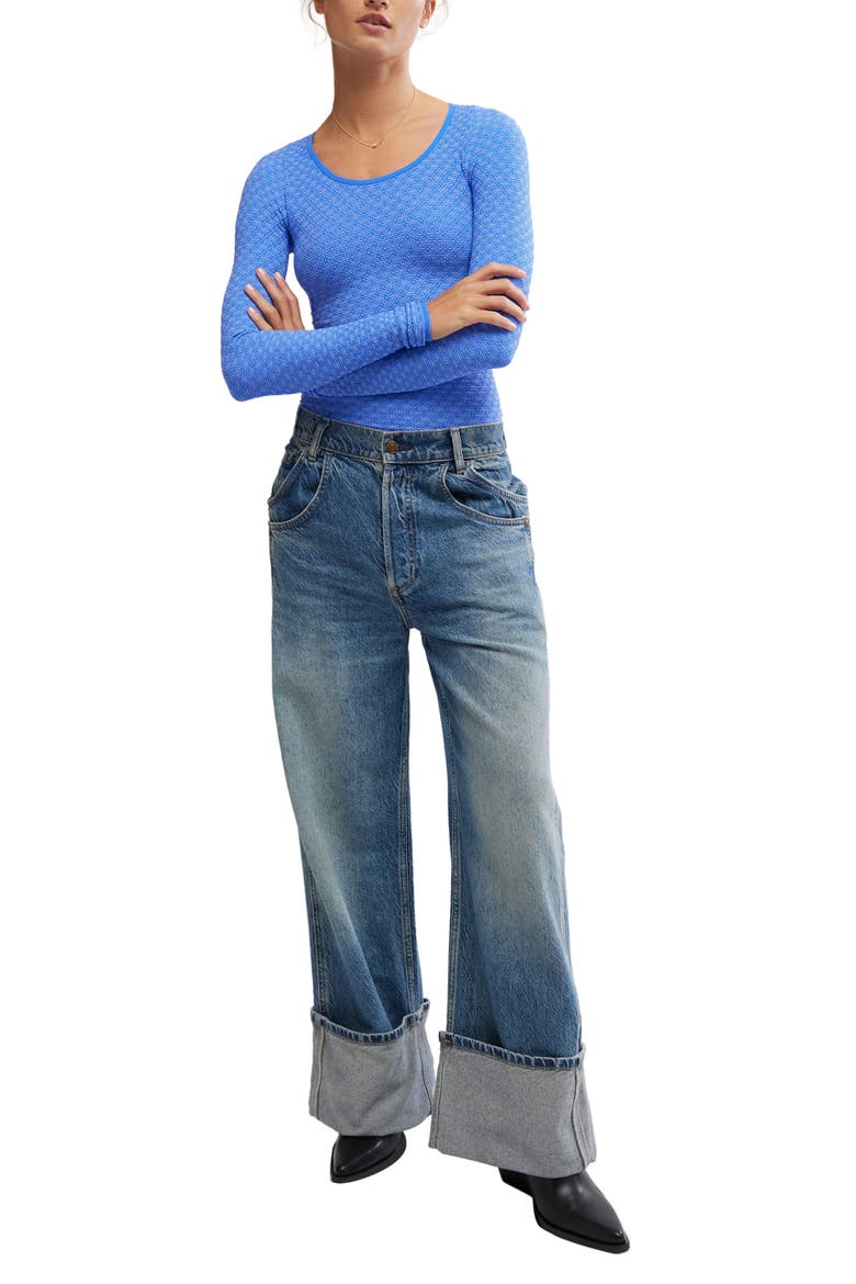 Love Letter Long Sleeve Knit Top, Alternate, color, MAZARINE