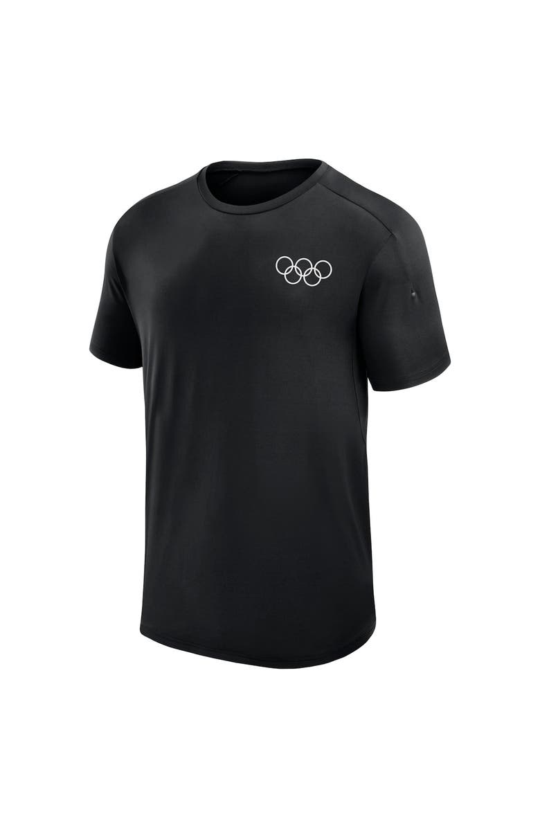 FANATICS Men's Fanatics Branded Black Olympic Games Inspired Stack T-Shirt, Alternate, color, 