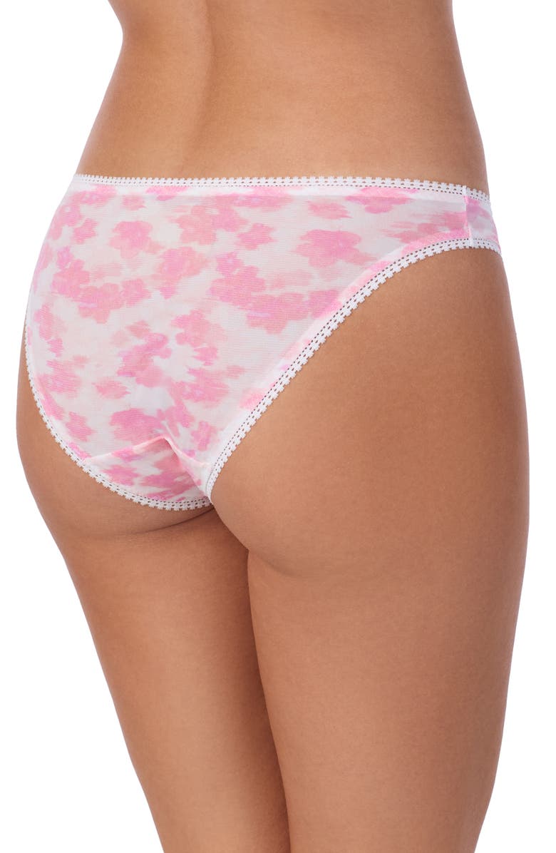 On Gossamer Triple Mesh Print Bikini, Alternate, color, Blurred Floral