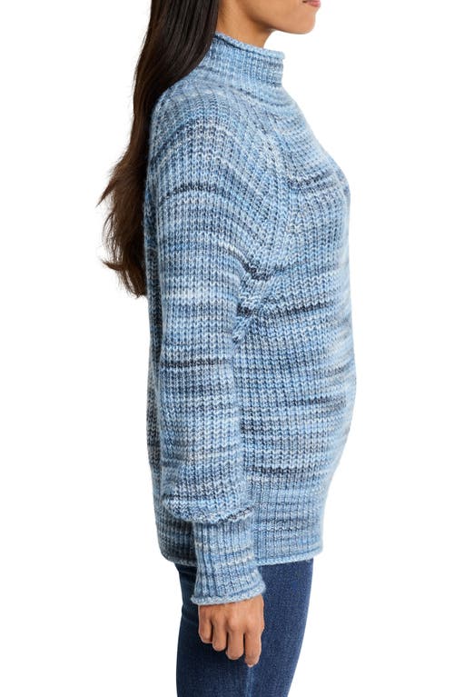 Nic + Zoe Nic+zoe Space Dye Cotton Blend Sweater In Blue Multi