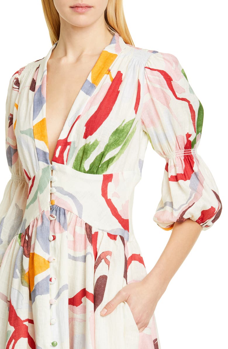 Cult Gaia Willow Eyelet Maxi Dress, Alternate, color, 