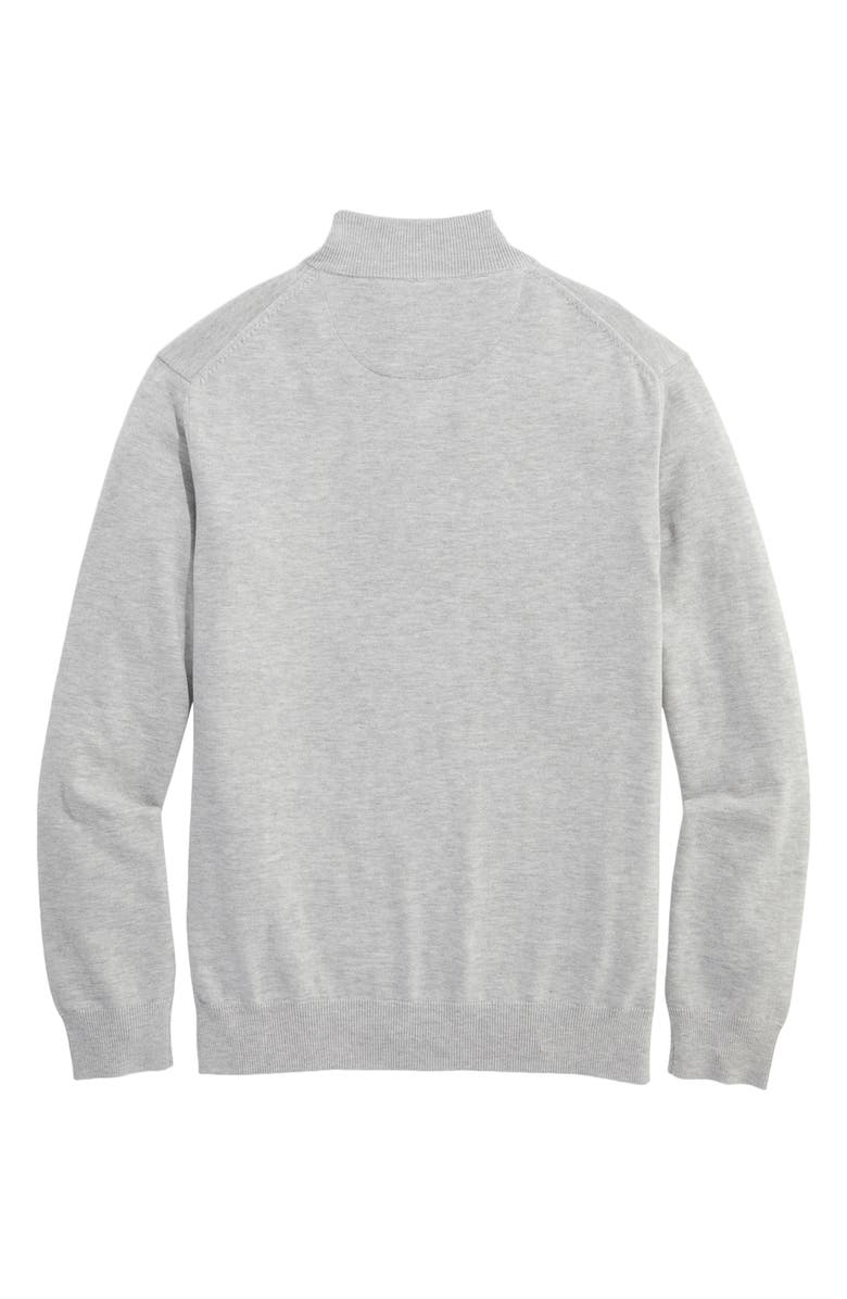 vineyard vines Boathouse Quarter Zip Sweater, Alternate, color, Light Gray Heather