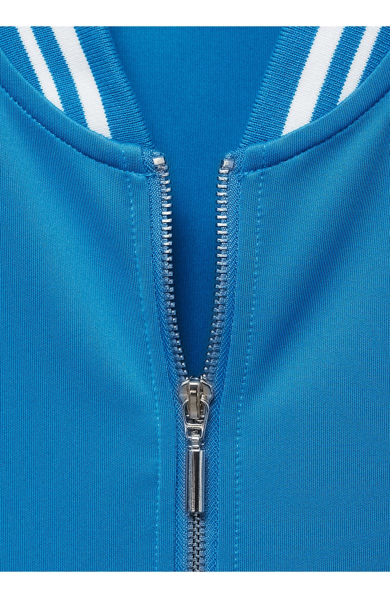 MANGO Contrast Stripe Bomber Jacket, Alternate, color, 