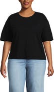Lands' End Short Sleeve Slub Jersey Cutwork T-Shirt
