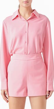 Endless Rose Solid Button-Up Shirt