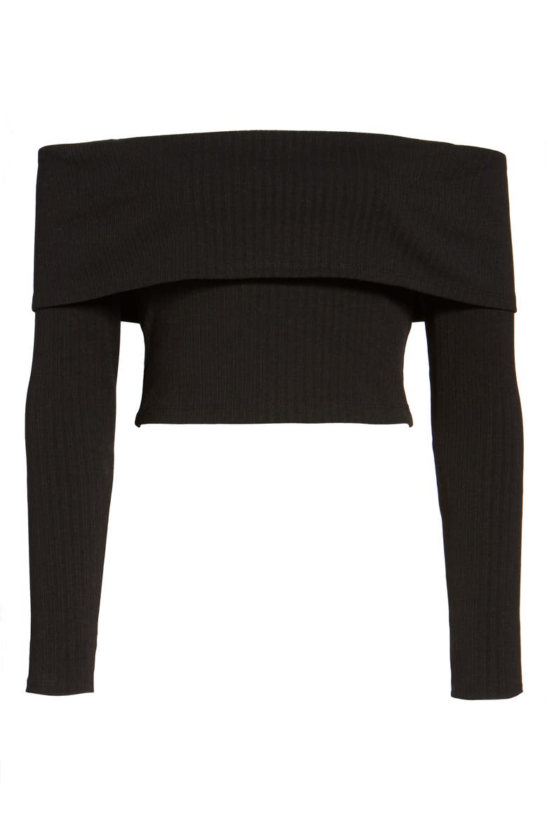 PRIVACY PLEASE Costa Off the Shoulder Crop Top, Alternate, color, 