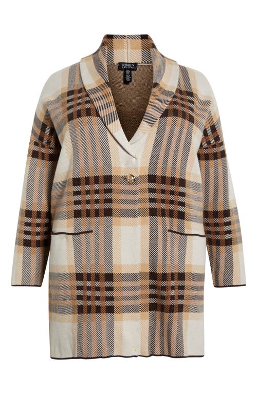 Jones New York Shawl Collar Sweater Coat In Multi
