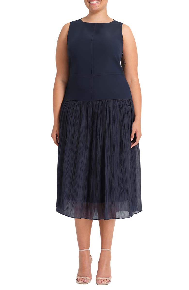 Estelle Jaylee Drop Waist Dress, Main, color, Navy