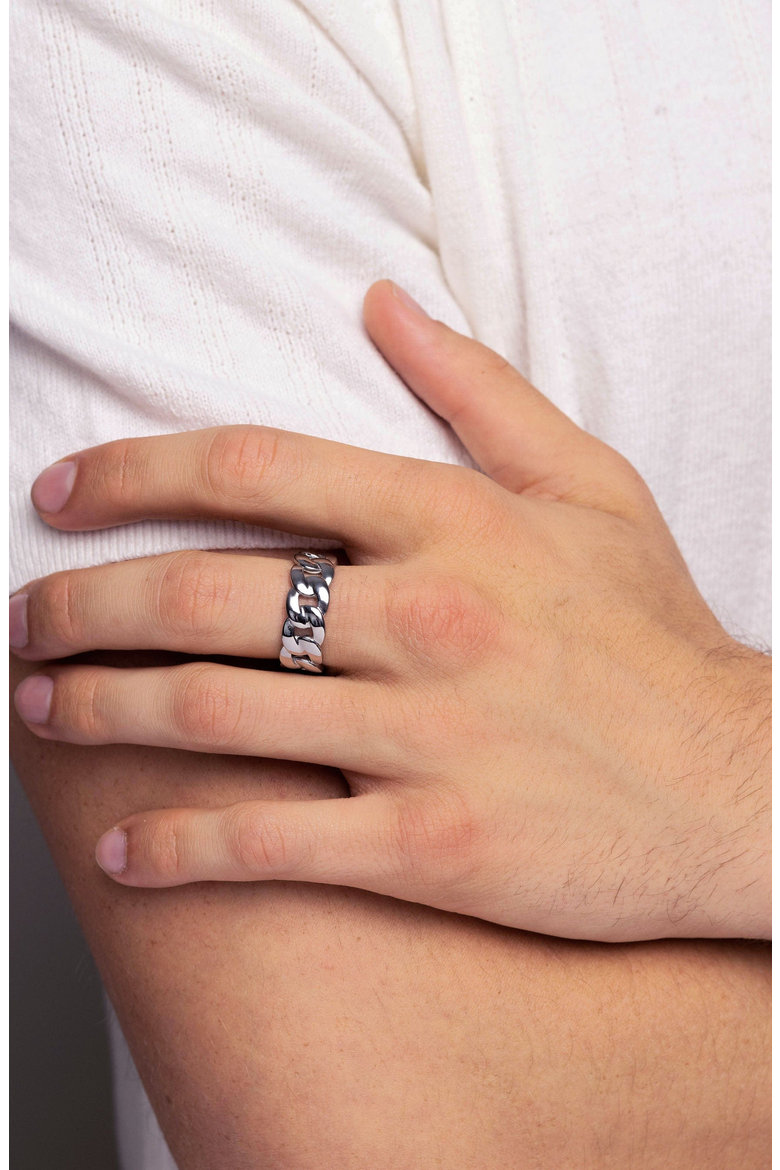 Chain Ring, Alternate, color, Silver