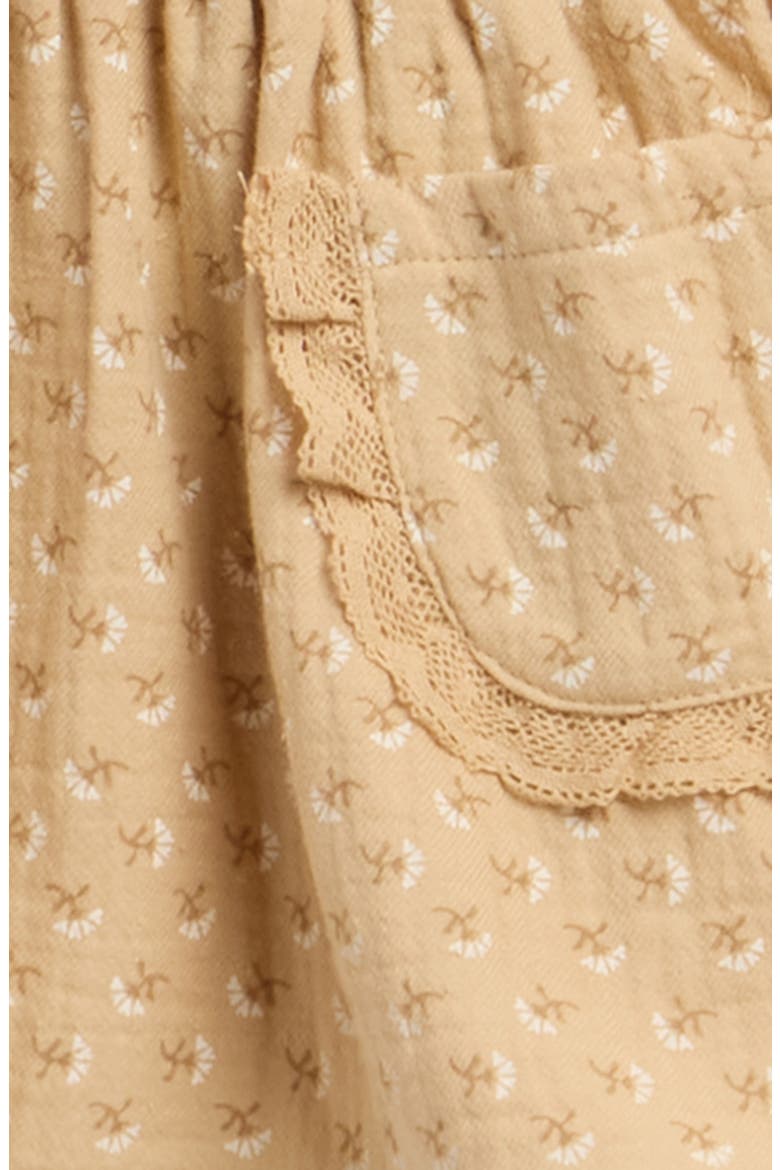 Kids' Marisol Lace Trim Organic Cotton Dress & Bloomers Set, Alternate, color, BUTTERSCOTCH