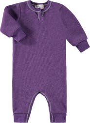PAIGELAUREN Long Sleeve Henley Romper
