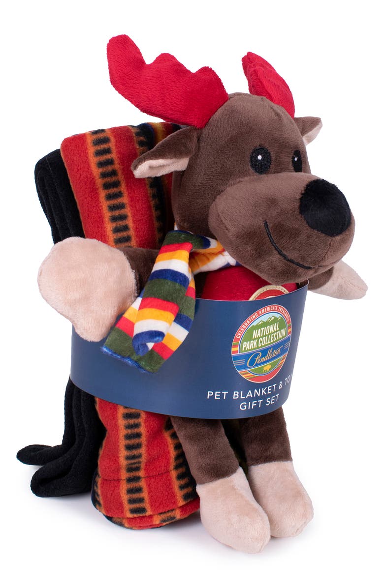 Pendleton National Park Pet Blanket & Toy Set, Alternate, color, Acadia Moose