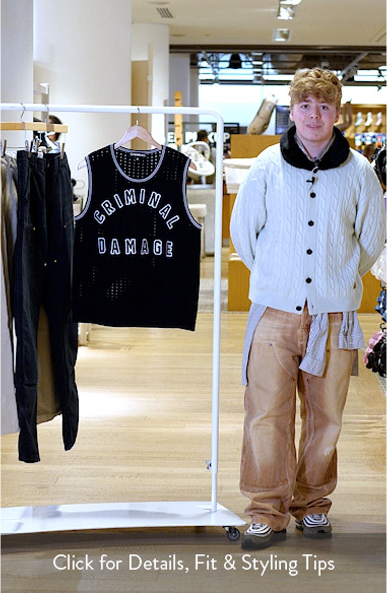 Varsity Open Knit Tank, sales video thumbnail