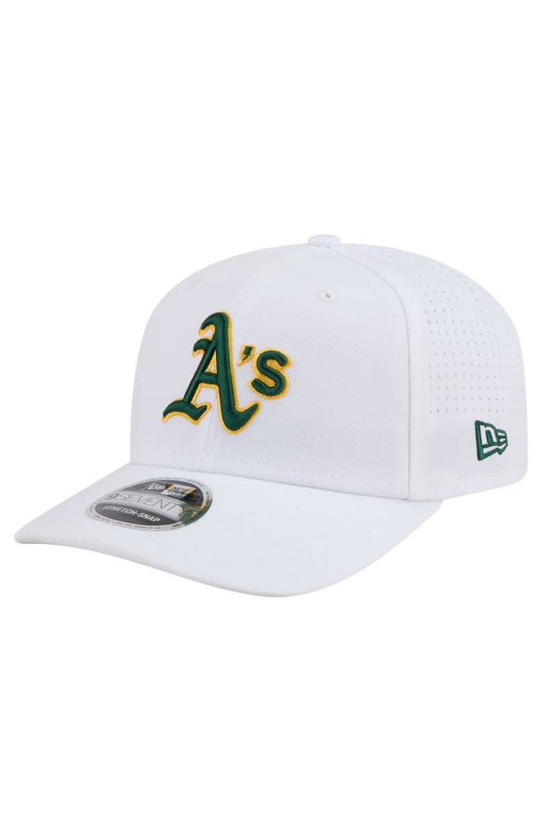 New Era Men's New Era White Athletics COOLERA 9SEVENTY Adjustable Hat, Main, color, White