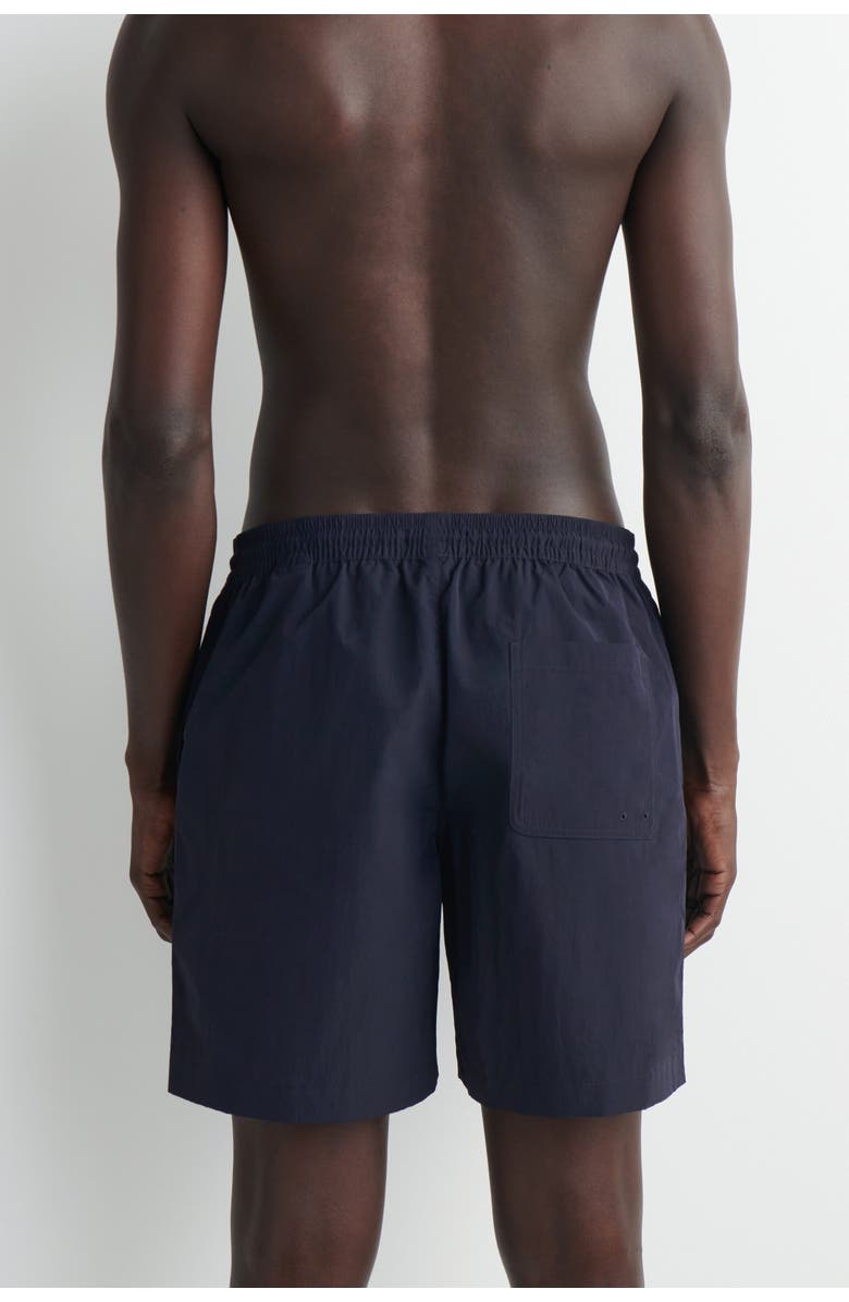 COS Nylon Drawstring Swim Shorts, Alternate, color, Navy