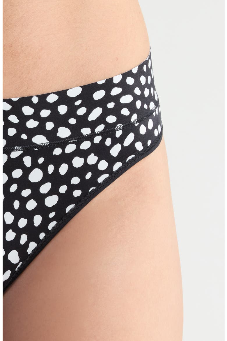 Soft N' Savage Cheeky Panties, Alternate, color, BLACK CAVIAR WILD DOTS PRINT