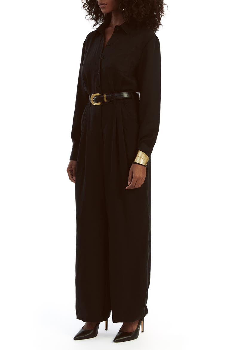 Zarri Long Sleeve Jumpsuit, Alternate, color, BLACK