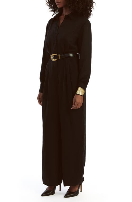 Bardot Zarri Long Sleeve Jumpsuit In Black