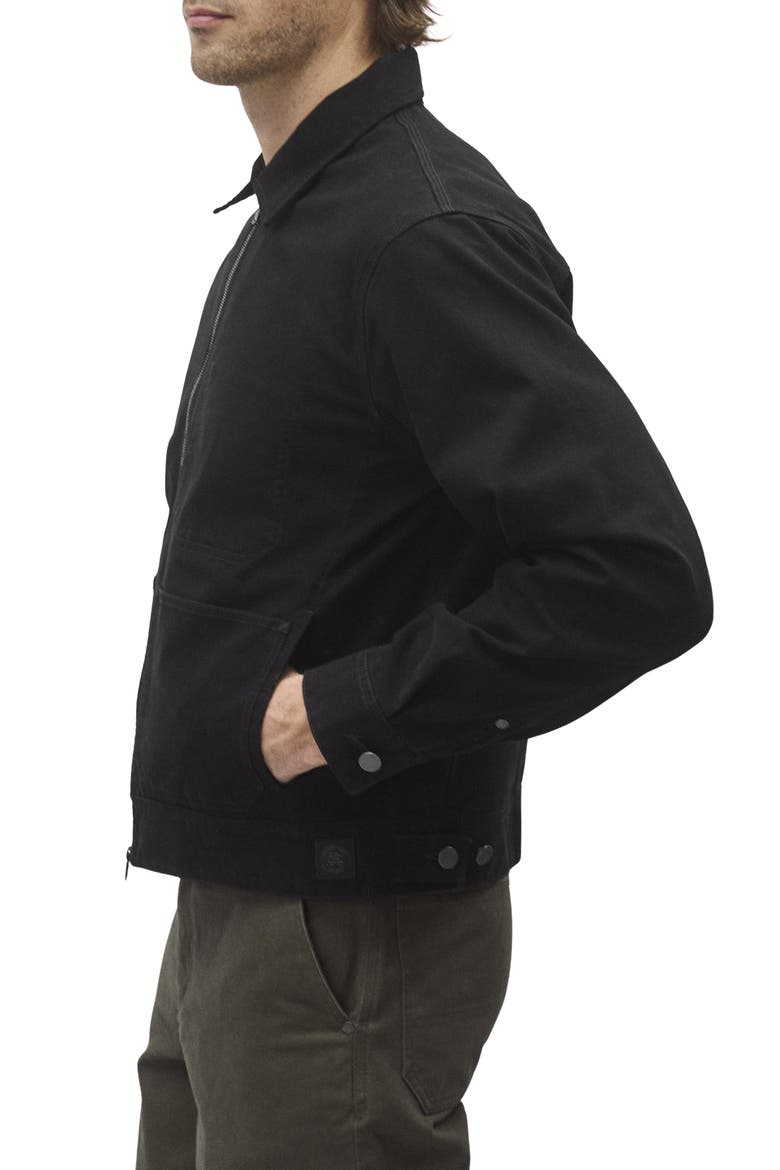Cotton Canvas Grounds Jacket, Alternate, color, BLACK
