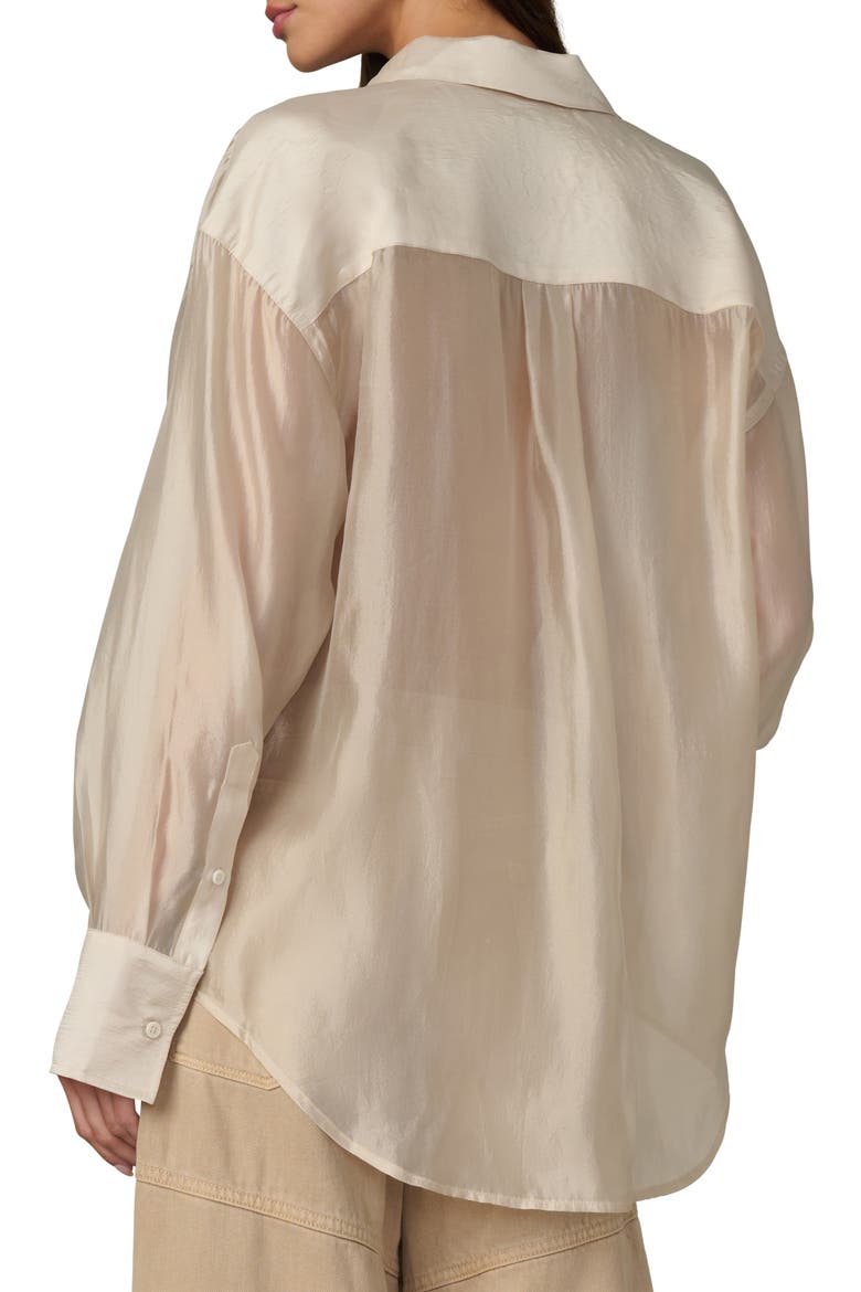 The Organza Boyfriend Shirt, Alternate, color, PROSECCO