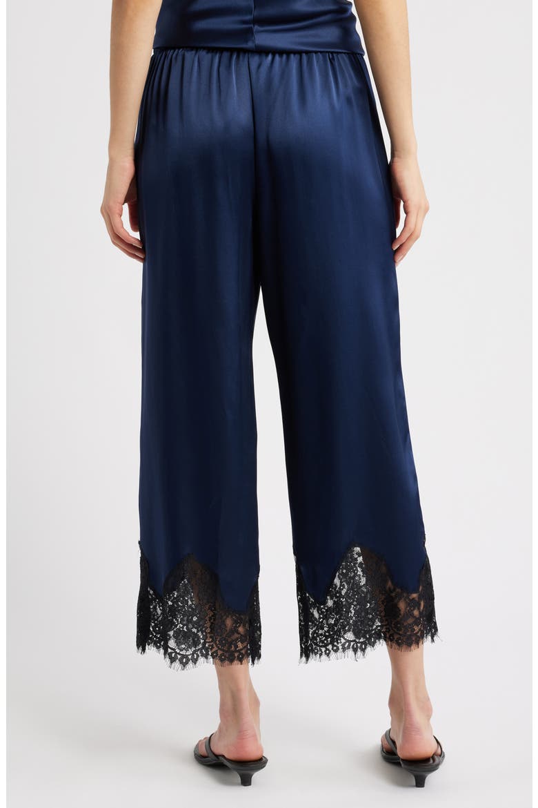 Carolina Silk Lace Hem Pant, Alternate, color, NAVY BLACK