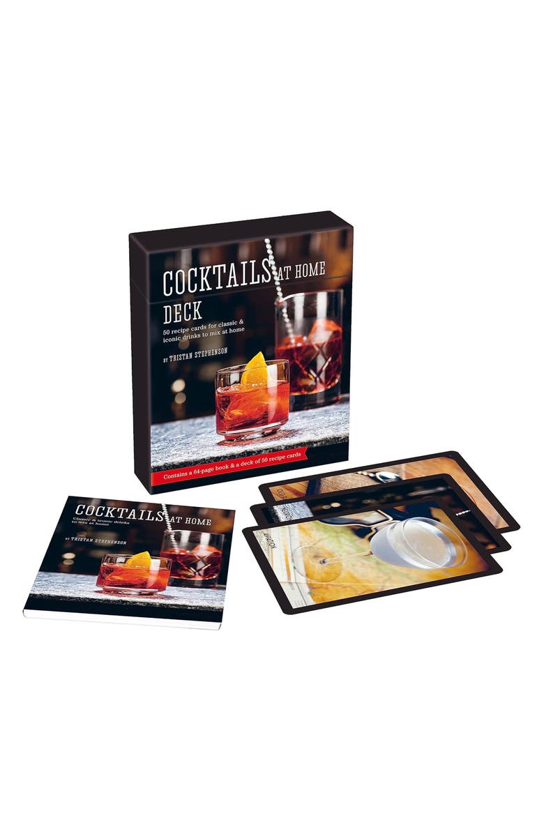 Ryland Peters & Small Cocktails At Home Set of 50 Cards & Coffee Table Book, Main, color, Multi