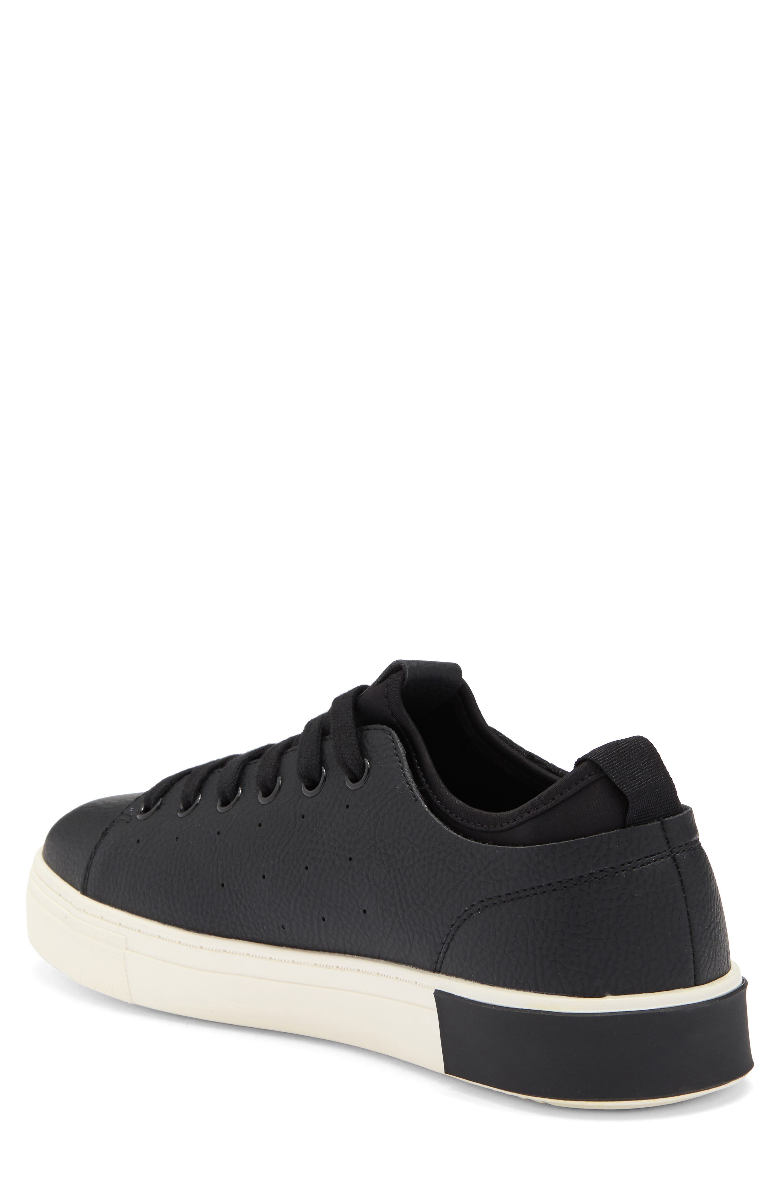 STRAUSS AND RAMM The Lace Up Sneaker, Alternate, color, Blackblack