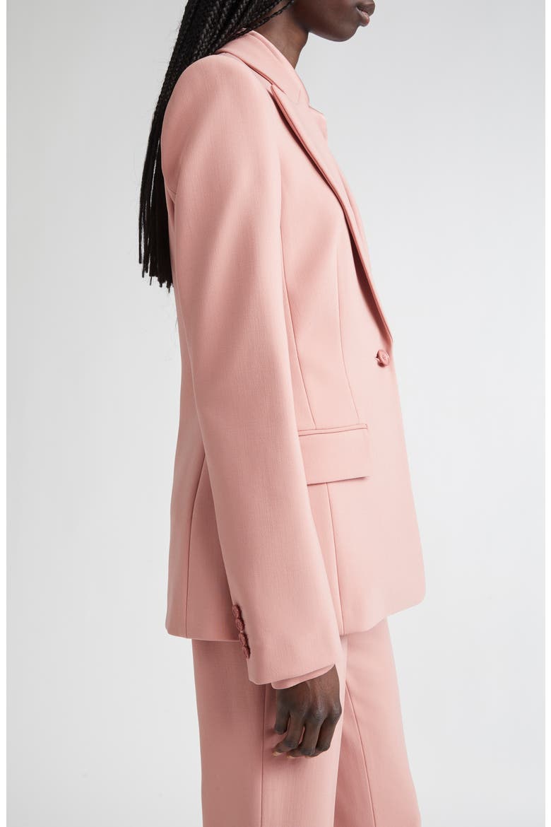 Georgina One-Button Virgin Wool Blend Blazer, Alternate, color, ROSETTE