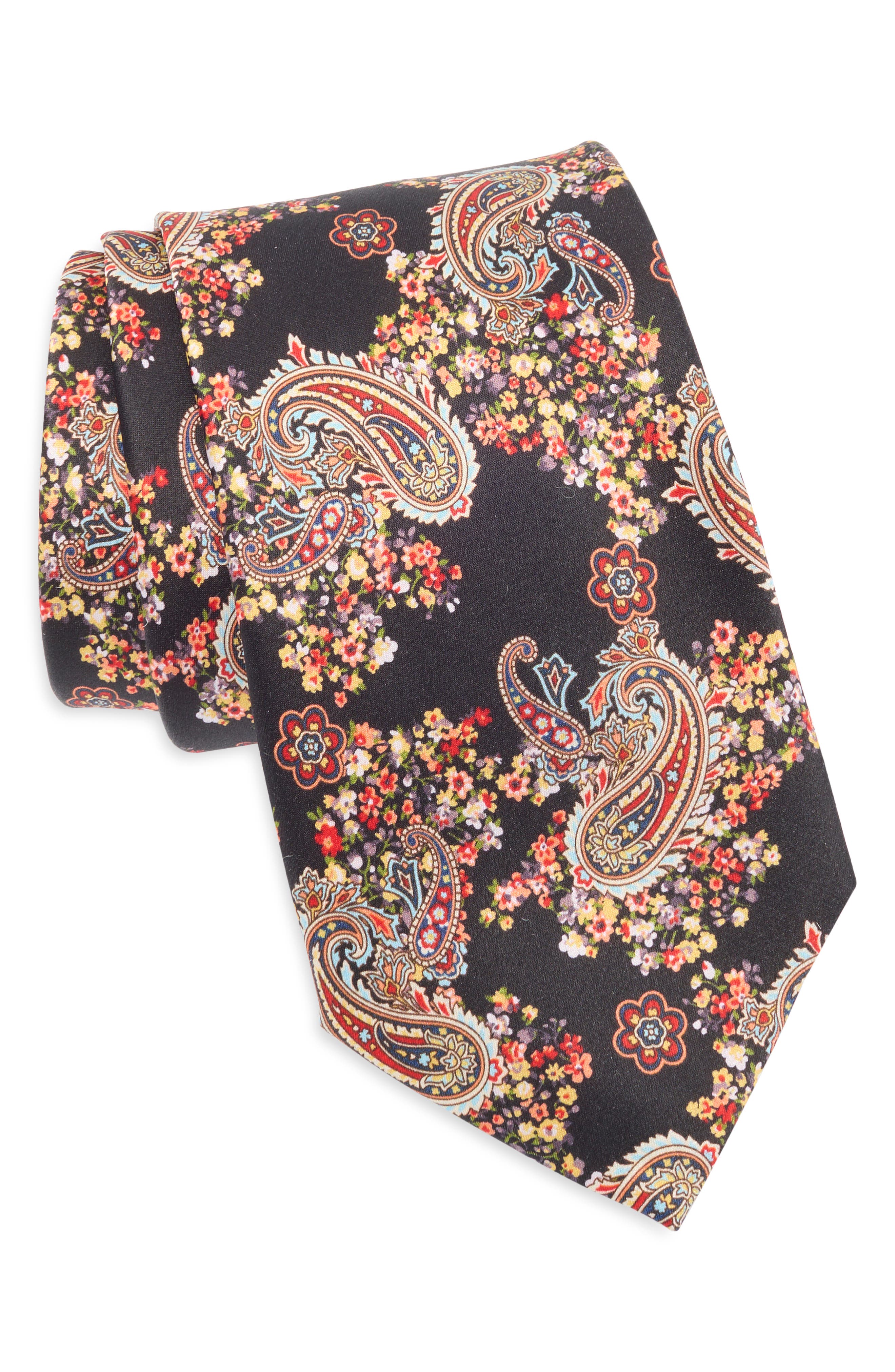 Paisley Floral Silk Tie