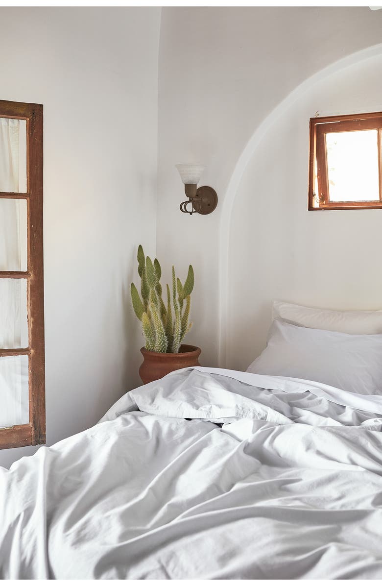 Parachute Percale Sheet Set, Alternate, color, Light Grey