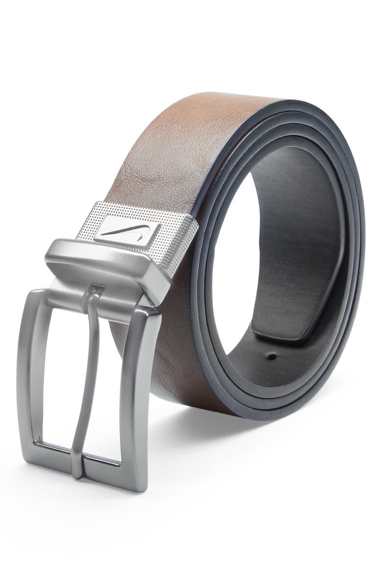 Nike Smooth Faux Leather Belt, Alternate, color,