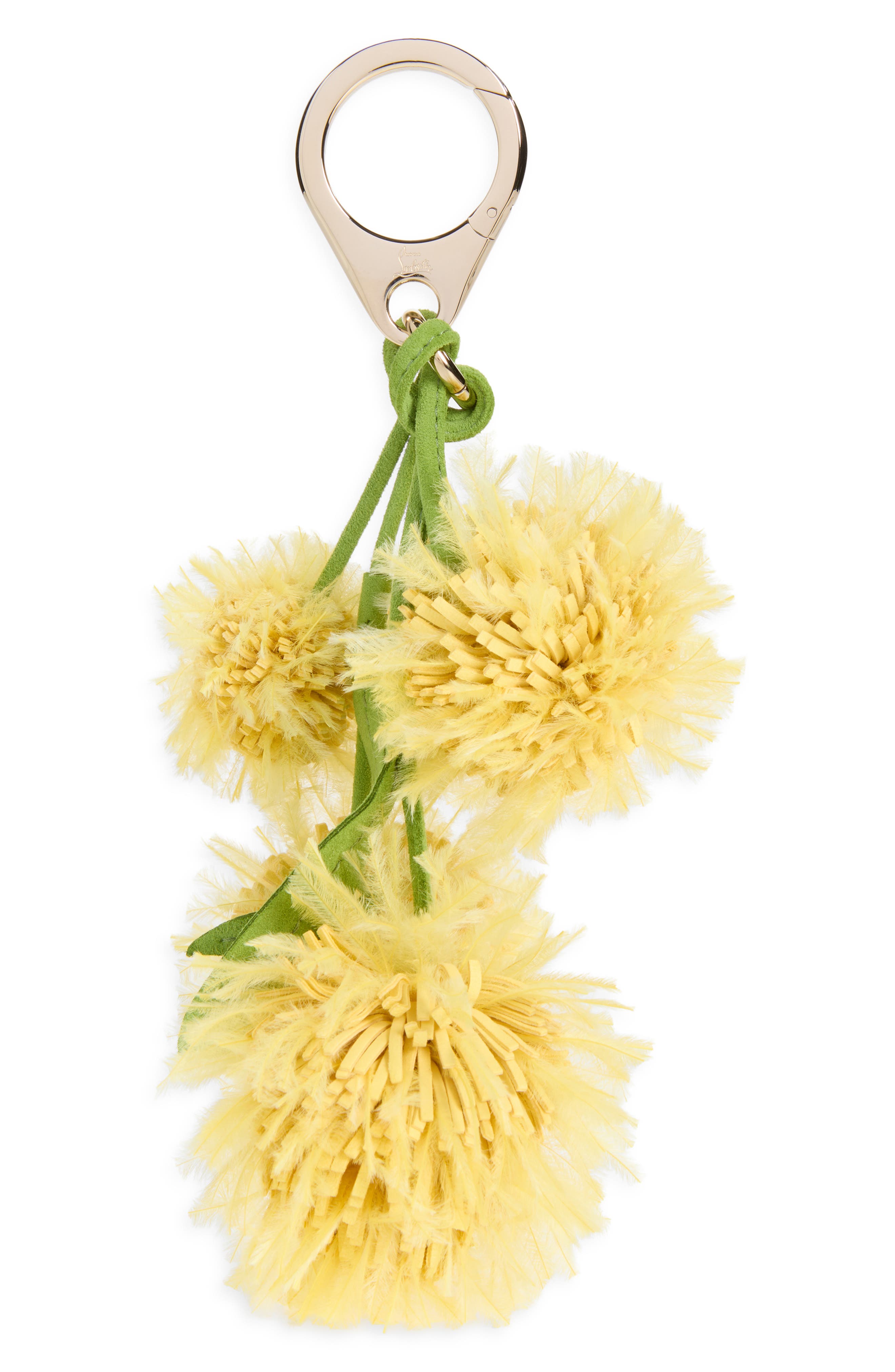 Mimosa Flower Bag Charm, Main, color, M023 MULTI/ GOLD