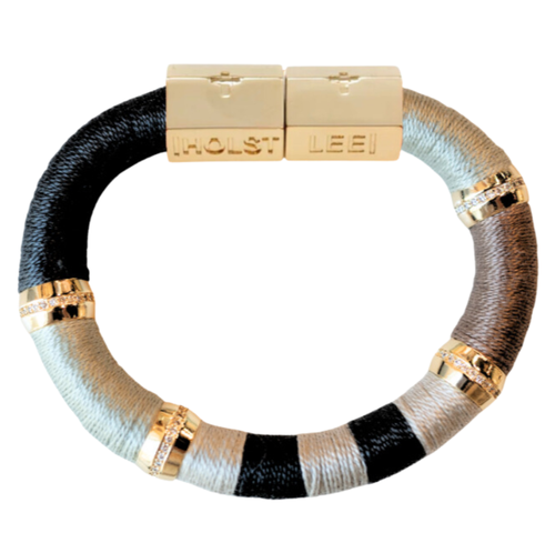 Holst + Lee Holst+lee Colorblock Bracelet In Gold