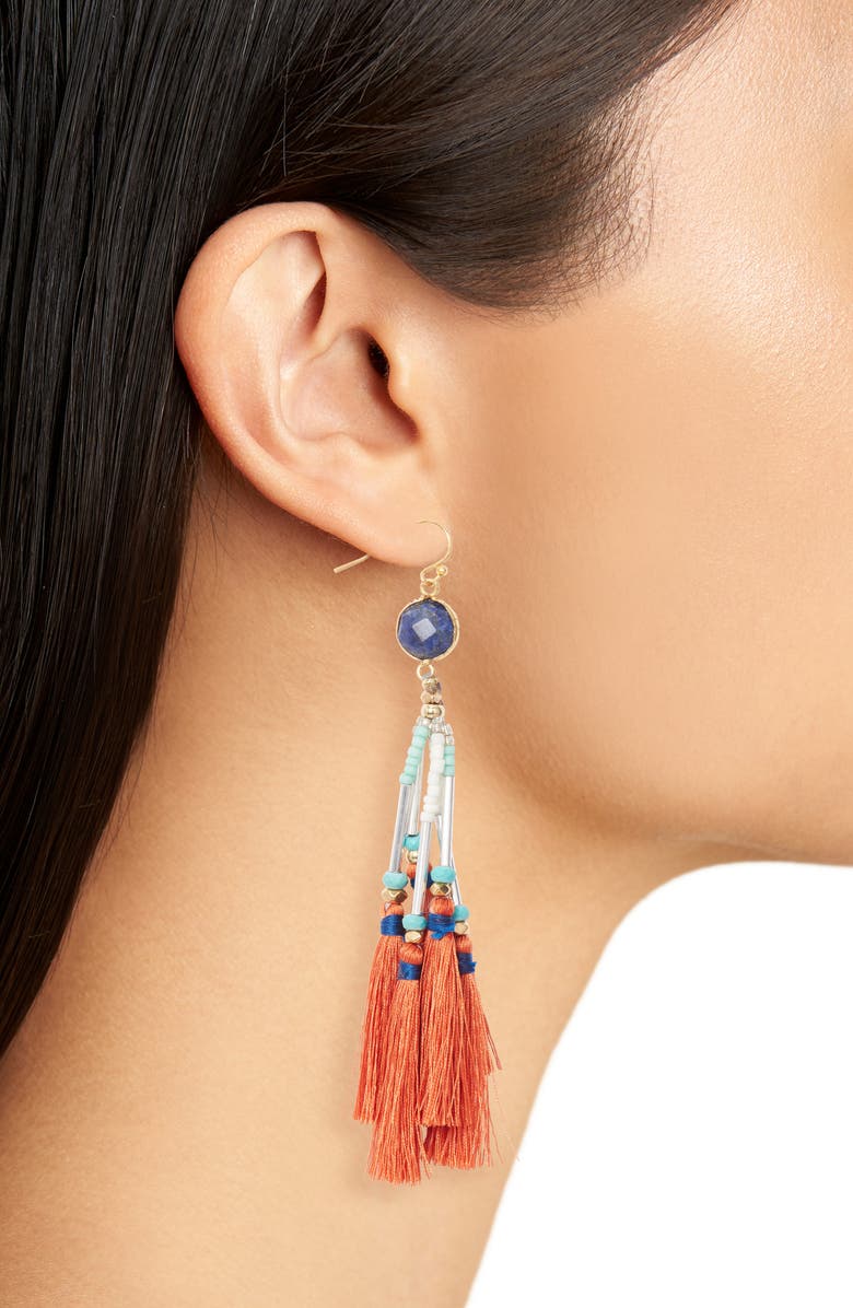 Nakamol Chicago Nakamol Design Tassel Drop Earrings, Alternate, color, 