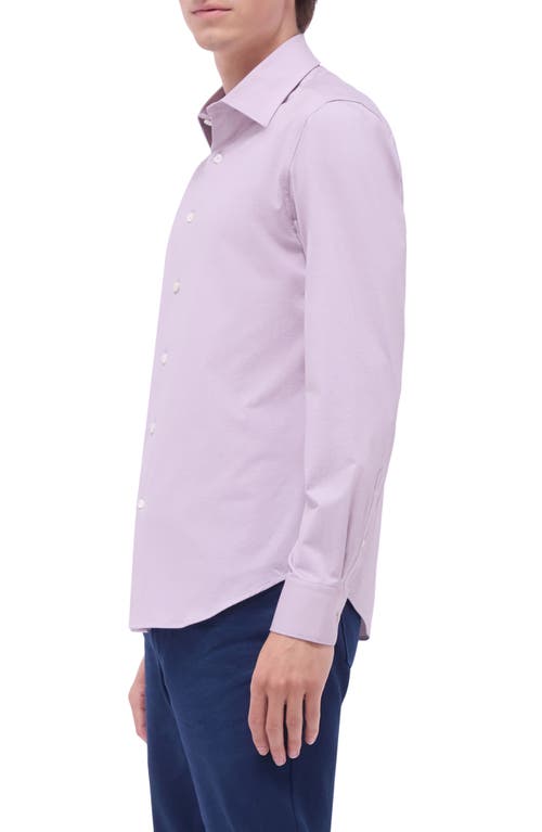 Bugatchi Jimmy Ooohcotton® Herringbone Button-up Shirt In Dusty Pink