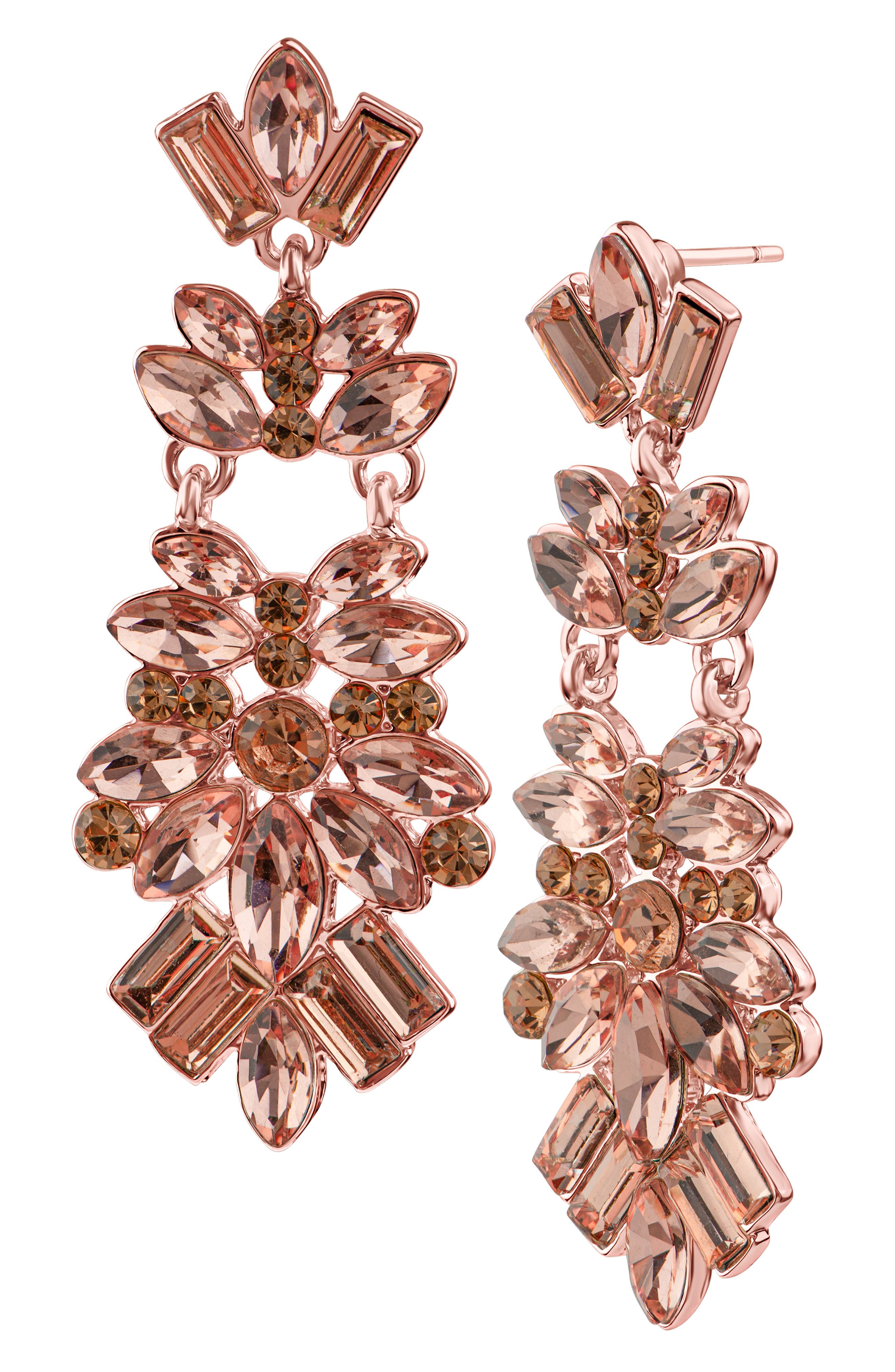 JARDIN Crystal Cluster Drop Earrings