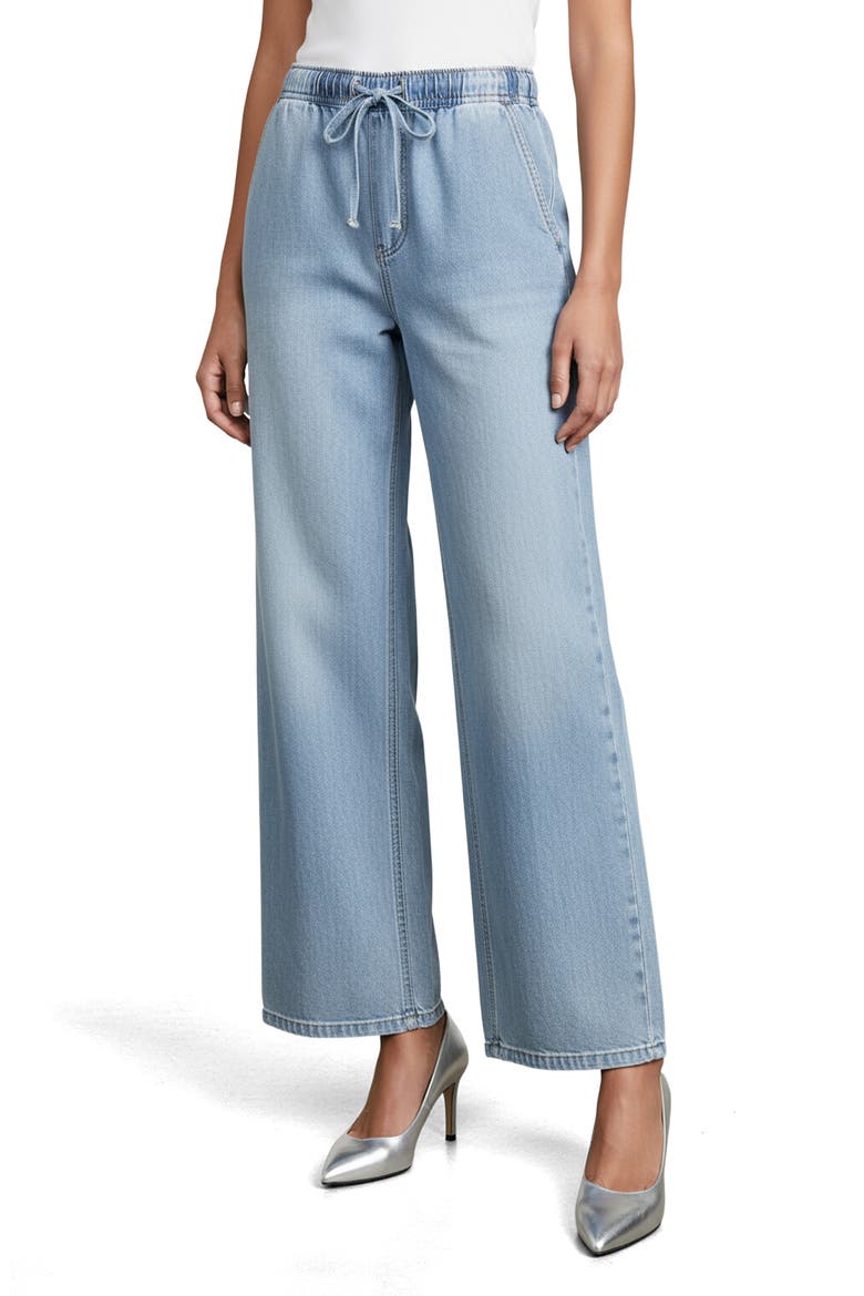 The Easy Pull-On Wide Leg Jeans, Main, color, LIGHT BLUE