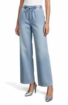 bebe The Easy Pull-On Wide Leg Jeans