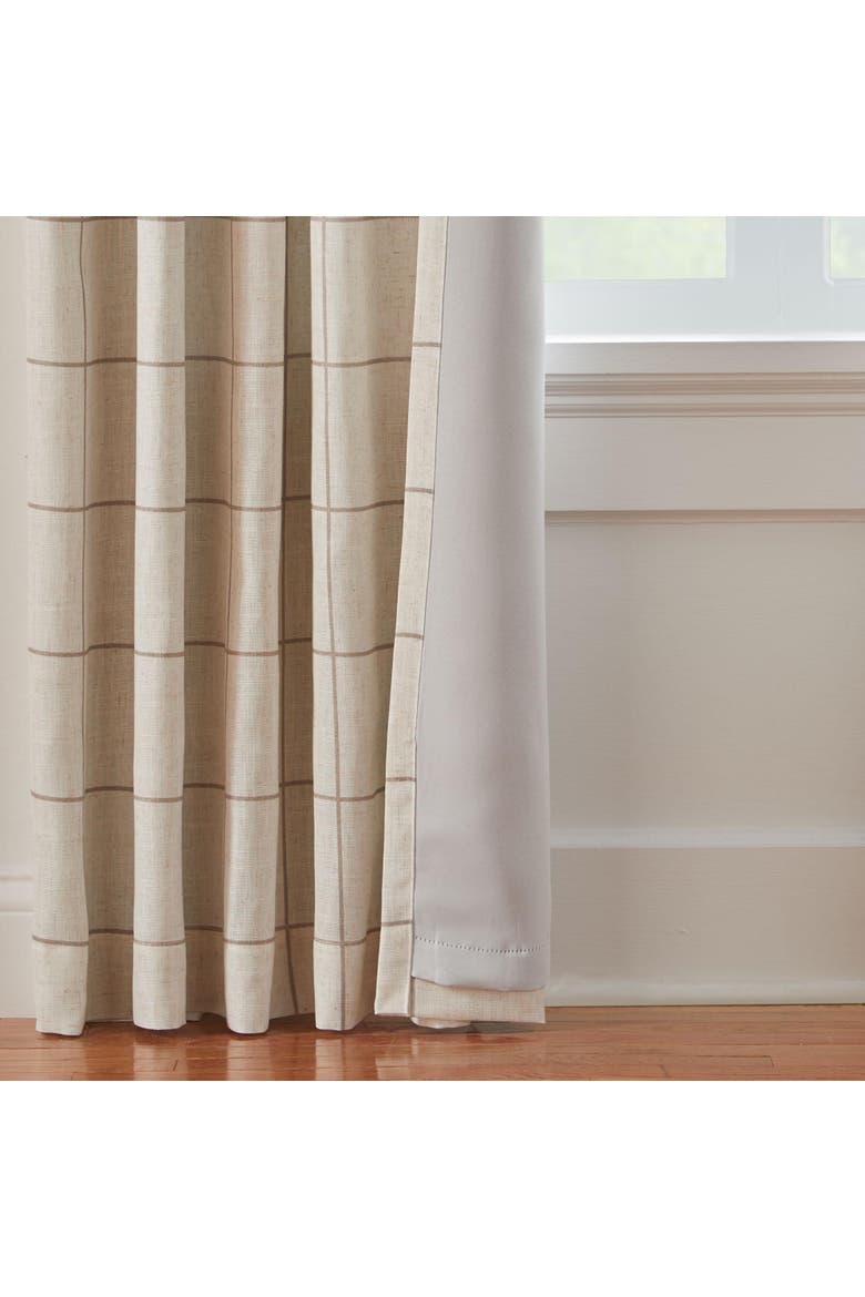 Brighton Rod Pocket Back Tab Window Curtain Panel, Alternate, color, Linen