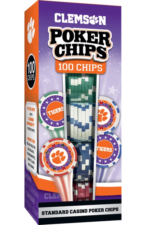 Clemson Tigers 100 Piece Poker Chips