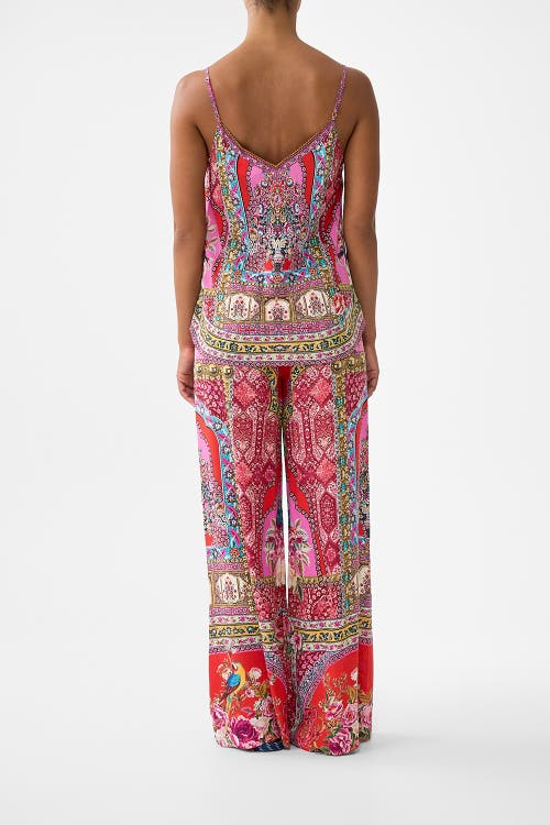 Camilla V-neck Bias Cami In Multi