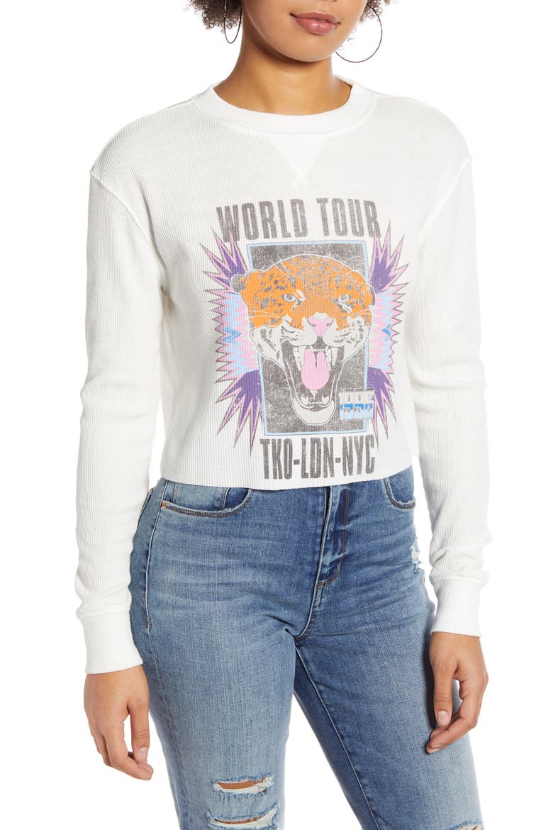 Tiger Graphic Thermal Top, Main, color, CREAM