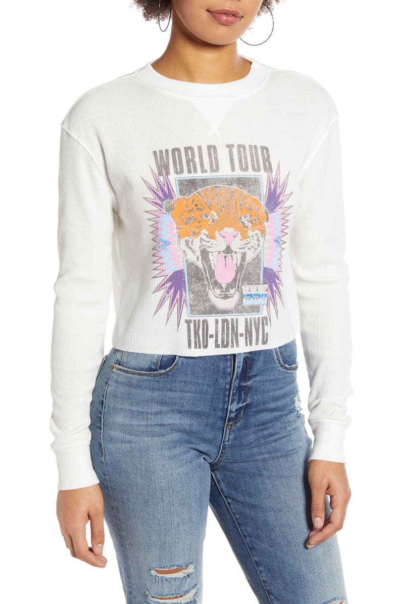 Vinyl Icons Tiger Graphic Thermal Top, Main, color,