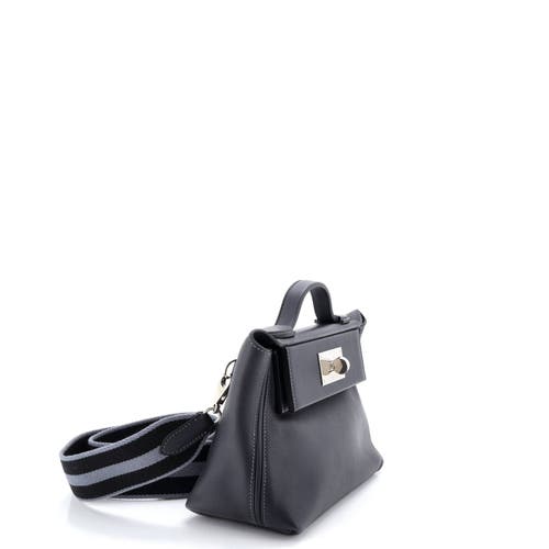 Pre-owned Hermes  Hermes 24/24 Bag Evercolor With Swift 21 In Black