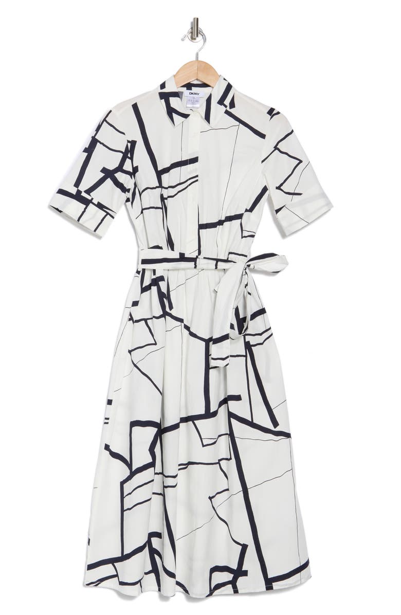 DKNY Tie Waist Shirtdress, Alternate, color,