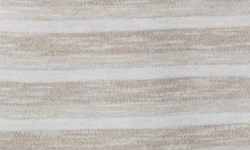 Robert Barakett Hockney Stripe Short Sleeve Crewneck T-shirt In Tan