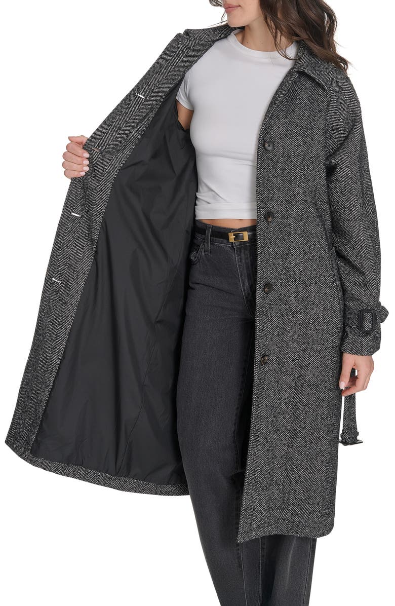 Levi's Belted Longline Coat, Alternate, color, Houndstooth